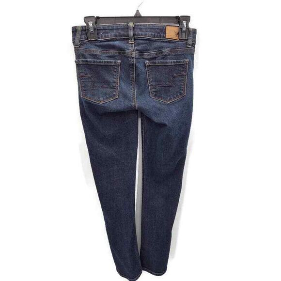 American Eagle super stretch dark wash ankle skinnies in size 0 - Picture 2 of 4
